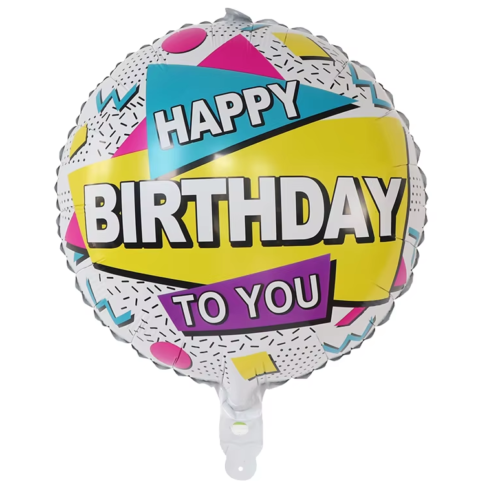 Folinis balionas „Happy birthday“ 45cm