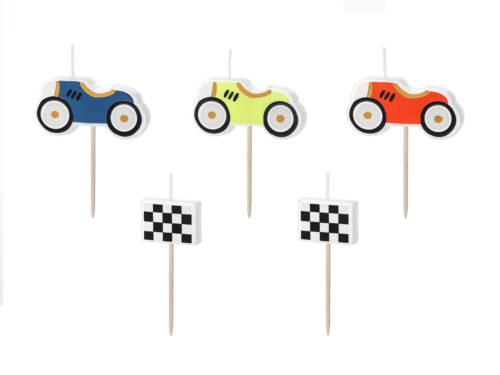 Žvakutės-smeigtukai „Lenktyniniai automobiliai“ 5vnt.