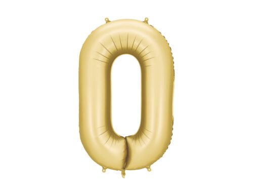 Folinis balionas skaičius auksinės spalvos 86cm.