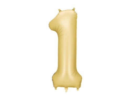 Folinis balionas skaičius auksinės spalvos 86cm. - Image 2