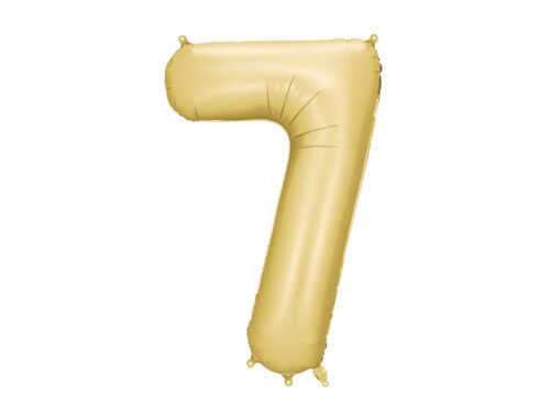Folinis balionas skaičius auksinės spalvos 86cm. - Image 8