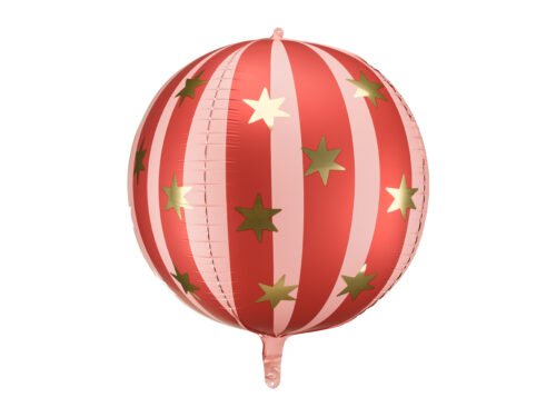 Folinis balionas kamuolys žvaigždėtas raudonas 75cm.