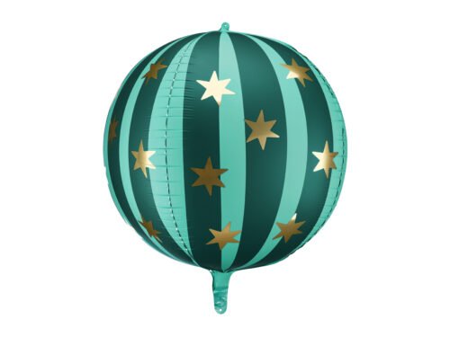 Folinis balionas kamuolys žvaigždėtas žalias 75cm.