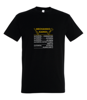 Marškinėliai Mechaniko kainos L ir XL dydis.