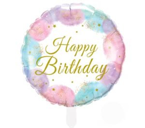 Folinis balionas "Laimingo gimtadienio" 1vnt