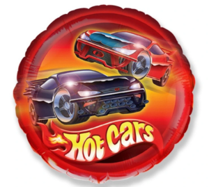 Folinis balionas "Hot cars" 45cm.